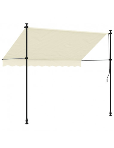 Tenda da Sole Retrattile Crema 250x150 cm in Tessuto e Acciaio