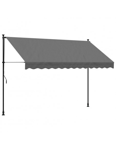 Tenda da Sole Retrattile Antracite 300x150 cm Tessuto e Acciaio