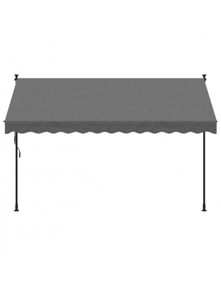 Tenda da Sole Retrattile Antracite 300x150 cm Tessuto e Acciaio