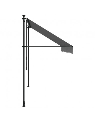 Tenda da Sole Retrattile Antracite 300x150 cm Tessuto e Acciaio