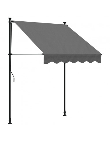 Tenda da Sole Retrattile Antracite 150x150 cm Tessuto e Acciaio