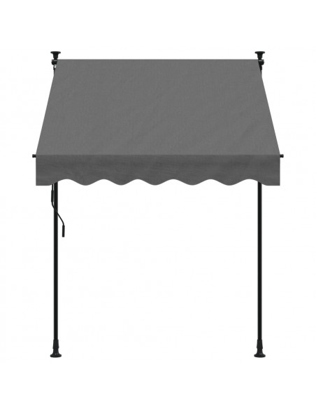 Tenda da Sole Retrattile Antracite 150x150 cm Tessuto e Acciaio