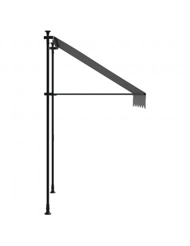 Tenda da Sole Retrattile Antracite 150x150 cm Tessuto e Acciaio