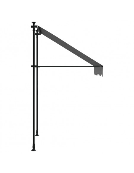 Tenda da Sole Retrattile Antracite 150x150 cm Tessuto e Acciaio