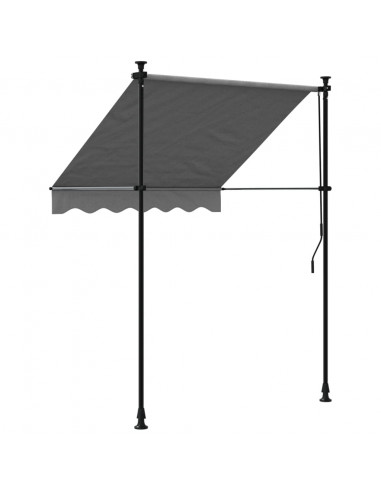 Tenda da Sole Retrattile Antracite 150x150 cm Tessuto e Acciaio