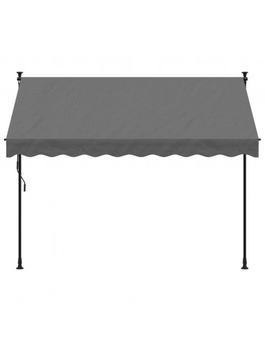 Tenda da Sole Retrattile Antracite 250x150 cm Tessuto e Acciaio