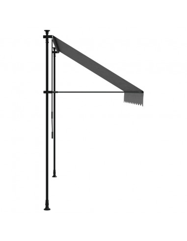 Tenda da Sole Retrattile Antracite 250x150 cm Tessuto e Acciaio