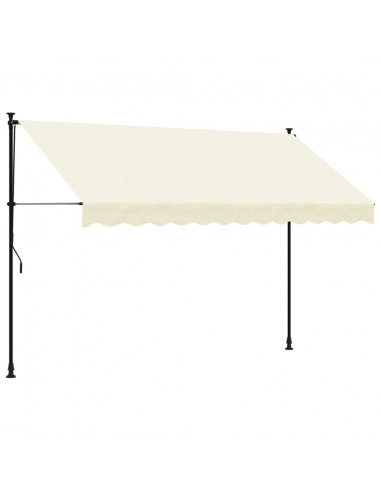 Tenda da Sole Retrattile Crema 300x150 cm in Tessuto e Acciaio