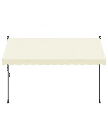 Tenda da Sole Retrattile Crema 300x150 cm in Tessuto e Acciaio