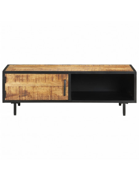 Tavolino da Salotto 105x50x35 cm in Legno di Mango Grezzo