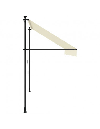 Tenda da Sole Retrattile Crema 300x150 cm in Tessuto e Acciaio