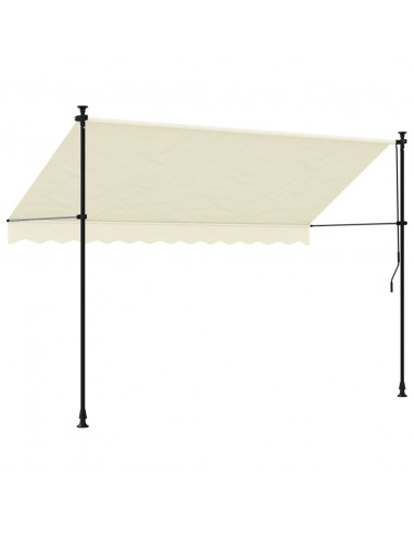 Tenda da Sole Retrattile Crema 300x150 cm in Tessuto e Acciaio