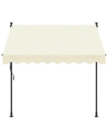 Tenda da Sole Retrattile Crema 200x150 cm in Tessuto e Acciaio