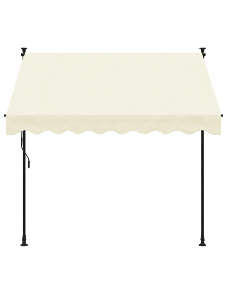 Tenda da Sole Retrattile Crema 200x150 cm in Tessuto e Acciaio