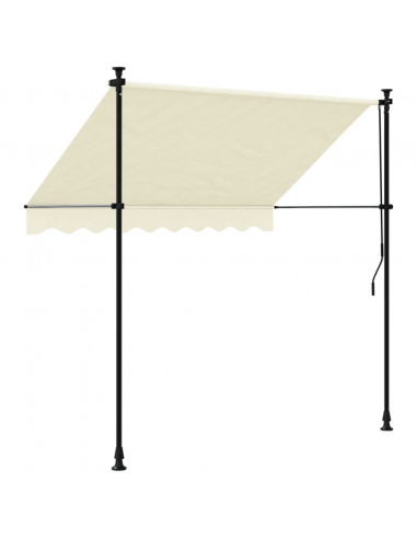 Tenda da Sole Retrattile Crema 200x150 cm in Tessuto e Acciaio