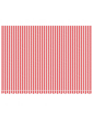 Tessuto di Ricambio per Tenda Strisce Rosse e Bianche 5x3,5 m