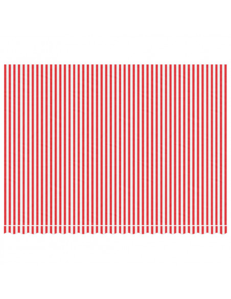 Tessuto di Ricambio per Tenda Strisce Rosse e Bianche 5x3,5 m