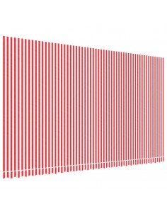 Tessuto di Ricambio per Tenda Strisce Rosse e Bianche 6x3,5 m 2