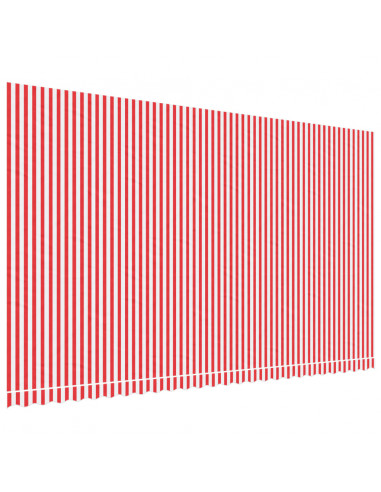 Tessuto di Ricambio per Tenda Strisce Rosse e Bianche 6x3,5 m
