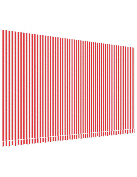 Tessuto di Ricambio per Tenda Strisce Rosse e Bianche 6x3,5 m
