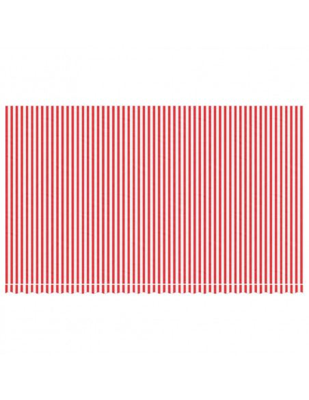 Tessuto di Ricambio per Tenda Strisce Rosse e Bianche 6x3,5 m
