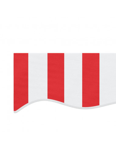 Tessuto di Ricambio per Tenda Strisce Rosse e Bianche 6x3,5 m