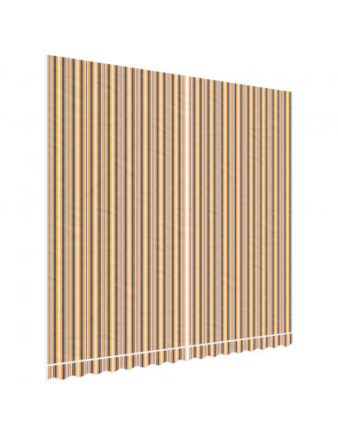 Tessuto di Ricambio per Tenda Strisce Multicolore 4x3,5 m
