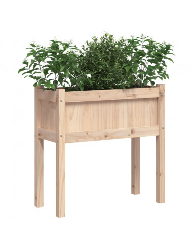 Fioriera da Giardino con Gambe 70x31x70 cm Legno Massello Pino