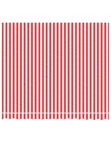 Tessuto di Ricambio per Tenda Strisce Rosse e Bianche 3x2,5 m