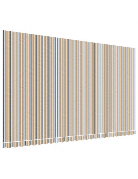 Tessuto di Ricambio per Tenda Strisce Multicolore 6x3,5 m