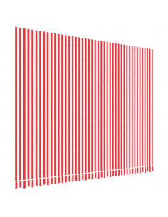 Tessuto di Ricambio per Tenda Strisce Rosse e Bianche 4,5x3,5 m 2