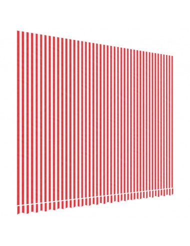 Tessuto di Ricambio per Tenda Strisce Rosse e Bianche 4,5x3,5 m