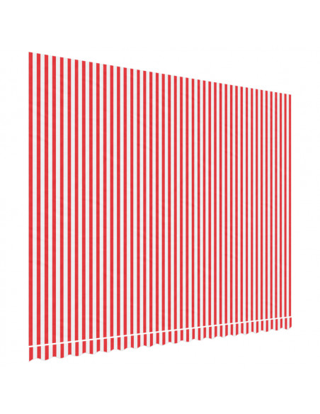 Tessuto di Ricambio per Tenda Strisce Rosse e Bianche 4,5x3,5 m