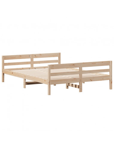 Giroletto con Testiera 140x200 cm in Legno Massello di Pino