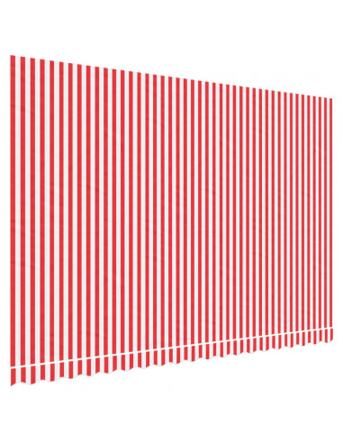 Tessuto di Ricambio per Tenda Strisce Rosse e Bianche 4,5x3 m