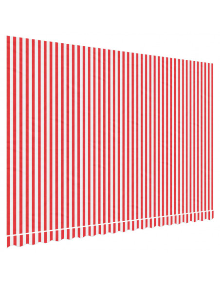Tessuto di Ricambio per Tenda Strisce Rosse e Bianche 4,5x3 m