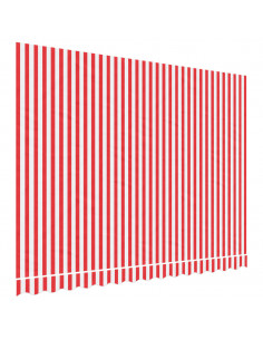 Tessuto di Ricambio per Tenda Strisce Rosse e Bianche 3,5x2,5 m 2