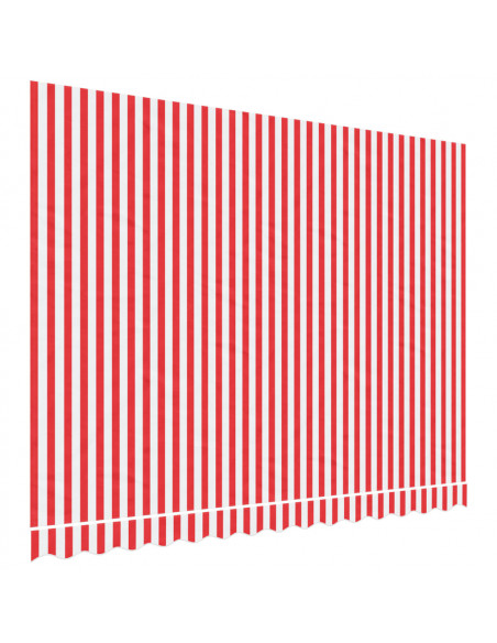 Tessuto di Ricambio per Tenda Strisce Rosse e Bianche 3,5x2,5 m
