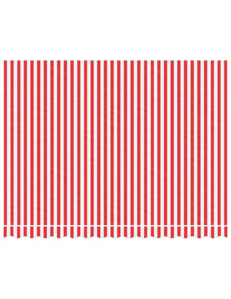 Tessuto di Ricambio per Tenda Strisce Rosse e Bianche 3,5x2,5 m