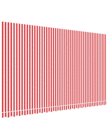 Tessuto di Ricambio per Tenda Strisce Rosse e Bianche 5x3 m