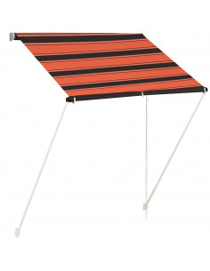 Tenda da Sole Retrattile 150x150 cm Arancione e Marrone 2