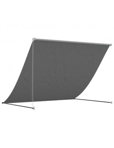 Tenda da Sole Retrattile Antracite 250x150 cm Tessuto e Acciaio