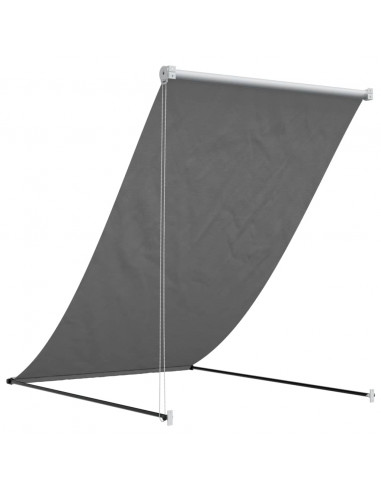 Tenda da Sole Retrattile Antracite 150x150 cm Tessuto e Acciaio