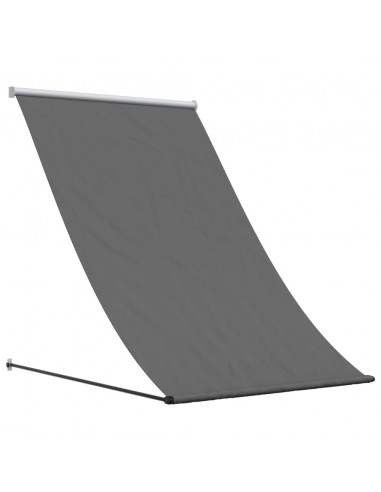 Tenda da Sole Retrattile Antracite 100x150 cm Tessuto e Acciaio
