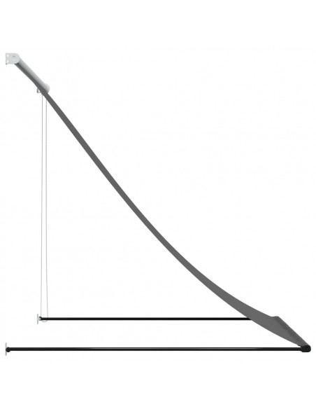 Tenda da Sole Retrattile Antracite 100x150 cm Tessuto e Acciaio