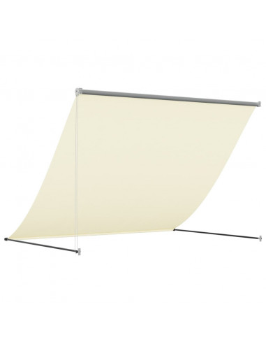Tenda da Sole Retrattile Crema 250x150 cm in Tessuto e Acciaio