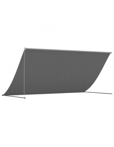 Tenda da Sole Retrattile Antracite 300x150 cm Tessuto e Acciaio