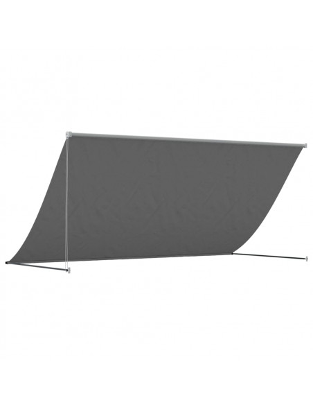 Tenda da Sole Retrattile Antracite 300x150 cm Tessuto e Acciaio