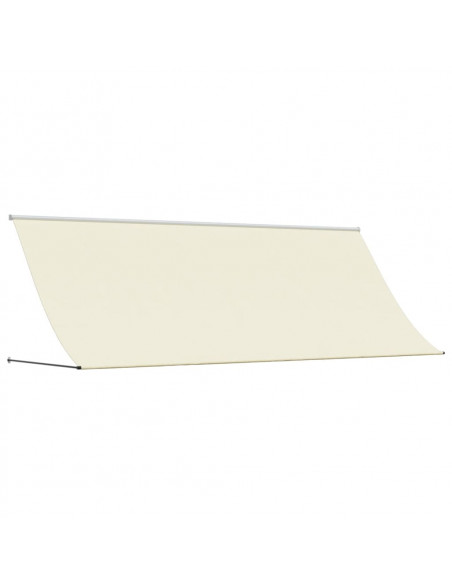 Tenda da Sole Retrattile Crema 400x150 cm in Tessuto e Acciaio