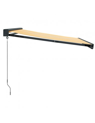 Tenda Retrattile Gialla e Bianca 3x2,5 m in Tessuto e Alluminio